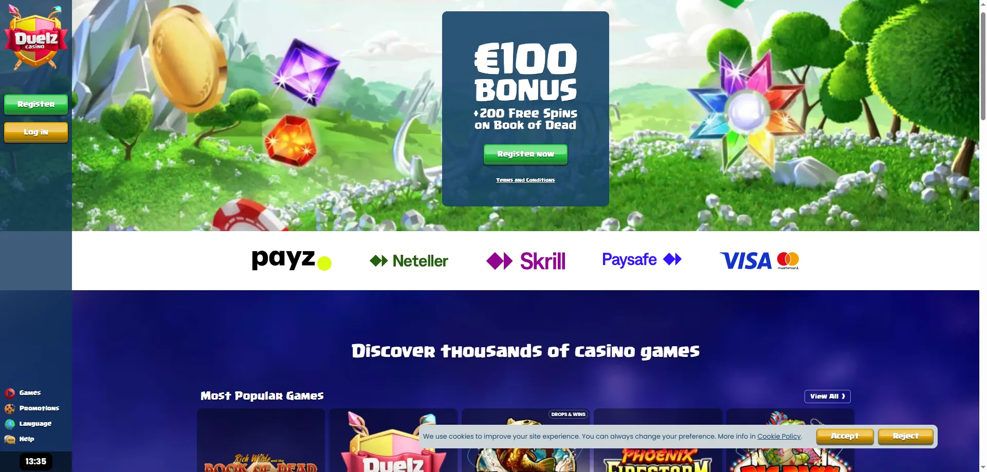 Duelz Casino – przegląd oferty gier, bonusów i płatności